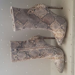 Snake skin booties